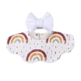 thumbnail image 1 of Unisex Baby Floral Print Korean Style Bib and Burp Cloth Headband Set for and Toddlers Multicolour3 0 Years-3 Years, 1 of 3