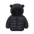 thumbnail image 1 of Unisex Baby Girls Boys Winter Cotton Puffer Down Coat Waterproof Hooded Coat Jacket Outwear Raincoat Hoodies Black 2-3 Years, 1 of 3