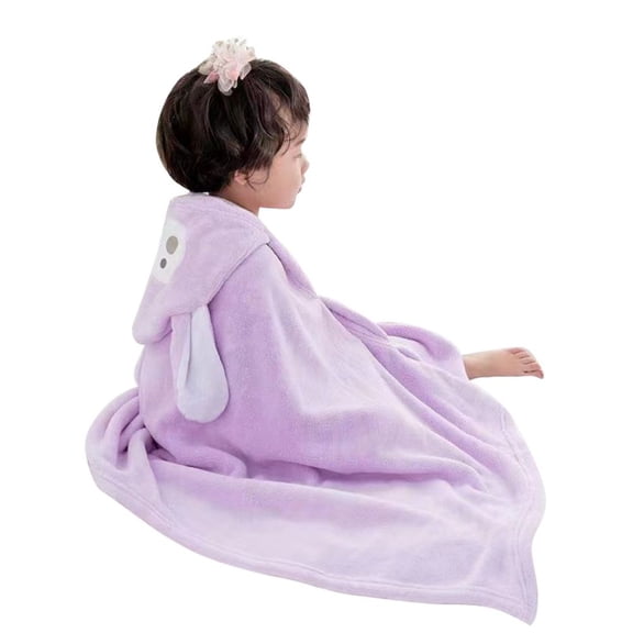 Unisex Baby Hooded Bath Towel, Toddler Soft Absorbent Animal Bathrobe Blanket Toddlers Shower Gifts for Boys Girls 27.5" x 55"