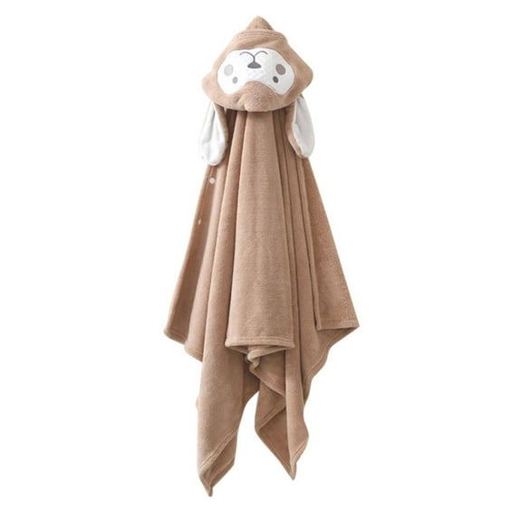 Unisex Baby Hooded Bath Towel, Toddler Soft Absorbent Animal Bathrobe Blanket Toddlers Shower Gifts for Boys Girls 27.5" x 55"