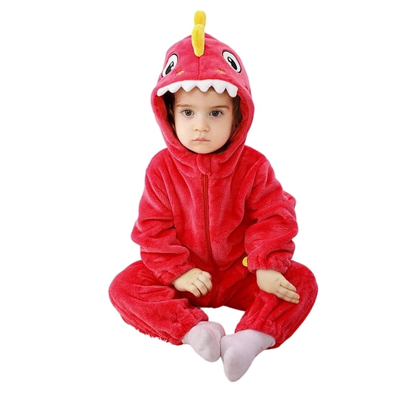 Unisex Baby Infant Dinosaur Hooded Animal Rompers One Piece Snowsuit