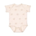 thumbnail image 1 of Unisex Baby Infant Star Pattern Combed Ringspun Cotton Five Star One Piece Lap Shoulder Bodysuit-Natural Heather Star Print-Newborn, 1 of 4