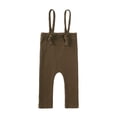 thumbnail image 1 of Unisex-Baby Knit Suspender Pants,Toddler Girls Boys Ribbed Leggings High Waist Leggings Solid Color Tights, 1 of 3