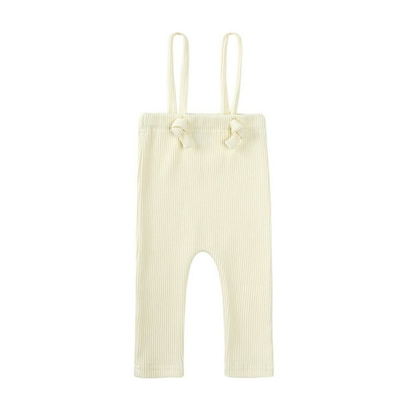 Unisex-Baby Knit Suspender Pants,Toddler Girls Boys Ribbed Leggings High Waist Leggings Solid Color Tights
