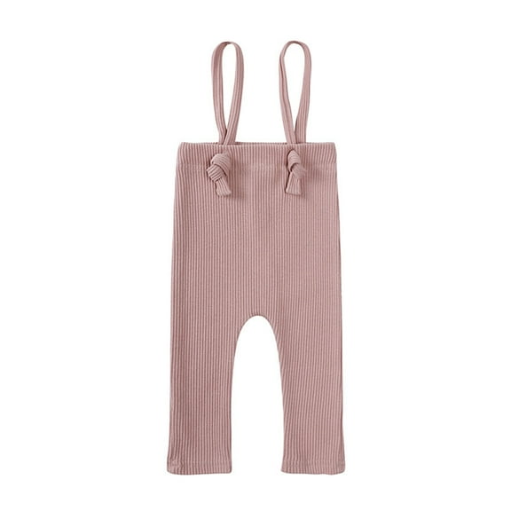 Unisex-Baby Knit Suspender Pants,Toddler Girls Boys Ribbed Leggings High Waist Leggings Solid Color Tights