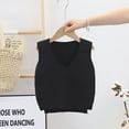 thumbnail image 1 of Unisex Baby Knit Sweater Vest Soft Cotton V-Neck Sleveeless Waistcoat Vest Loose Pullover Knitwear Top 9 Months-5 Years, 1 of 1