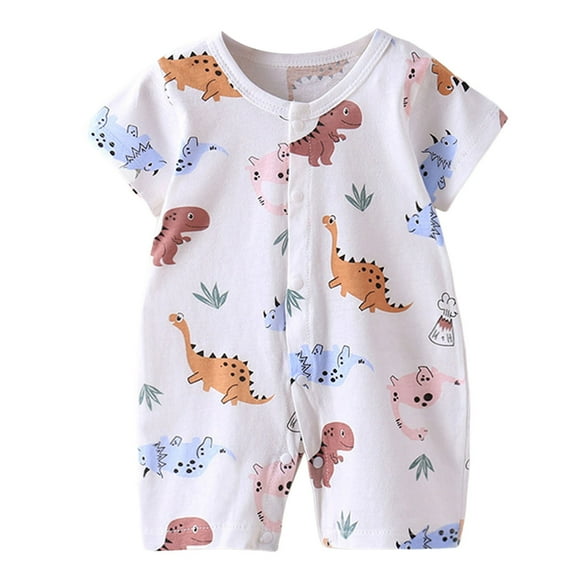Unisex Baby Onsies Solid Baby Bodysuit Romper for 0-6 Months Newborn Baby Suit Newborn Crawling Suit Short Sleeved Thin Coat Infant