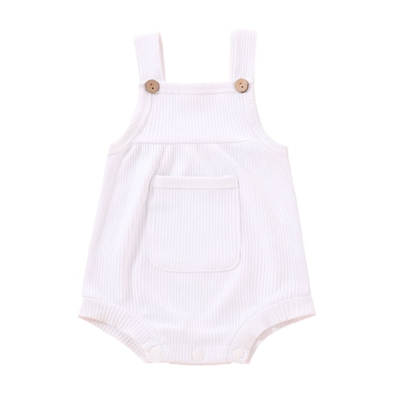 Unisex Baby Onsies Solid Baby Bodysuit Romper for 12-18 Months Baby Newborn Infant Baby Boys Girls Ribbed Solid Pocket Bodysuit Suspender Romper