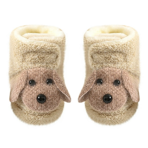 Unisex Baby Slipper Kids House Slipper Toddler Boys Girls Solid Color Dog Keep Warm Plush Kids Soft Non-slip Indoor Toddler Shoes Toddler Boys Girls Fuzzy Slipper for Girls Slipper