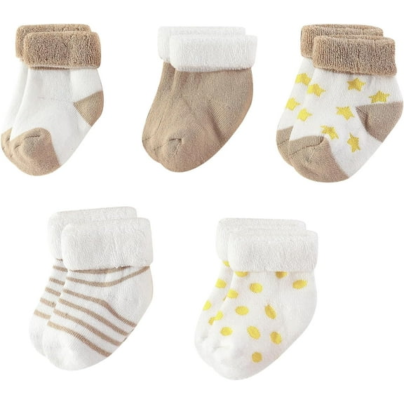 Unisex Baby Terry Socks 5-Pack for Baby boy and girl 0-12 Months Warm Cotton Socks