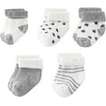 thumbnail image 1 of Unisex Baby Terry Socks 5-Pack for Baby boy and girl 0-12 Months Warm Cotton Socks, 1 of 6