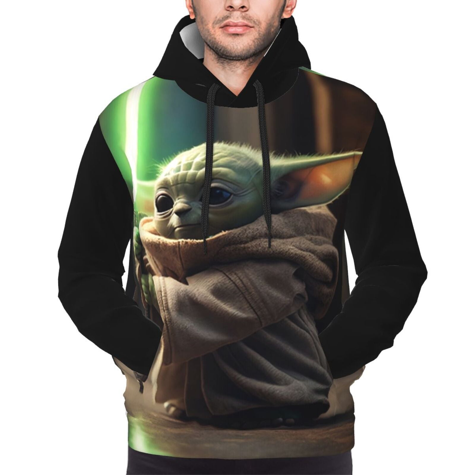 Unisex Baby Yoda Hoodie 3d Printed Pullover Hoodie Sweatshirt Cartoon ...