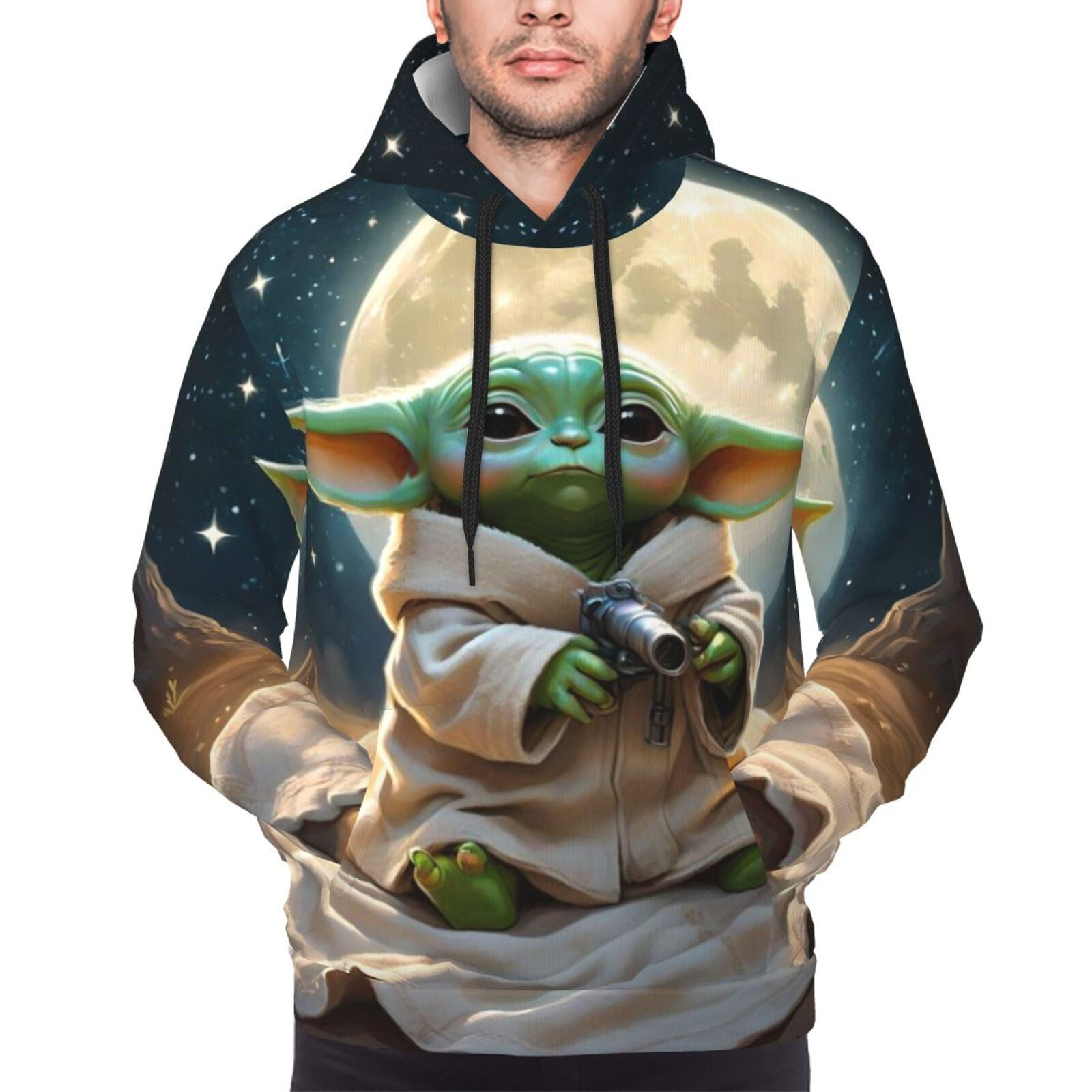 Unisex Baby Yoda Hoodie 3d Printed Pullover Hoodie Sweatshirt Cartoon ...