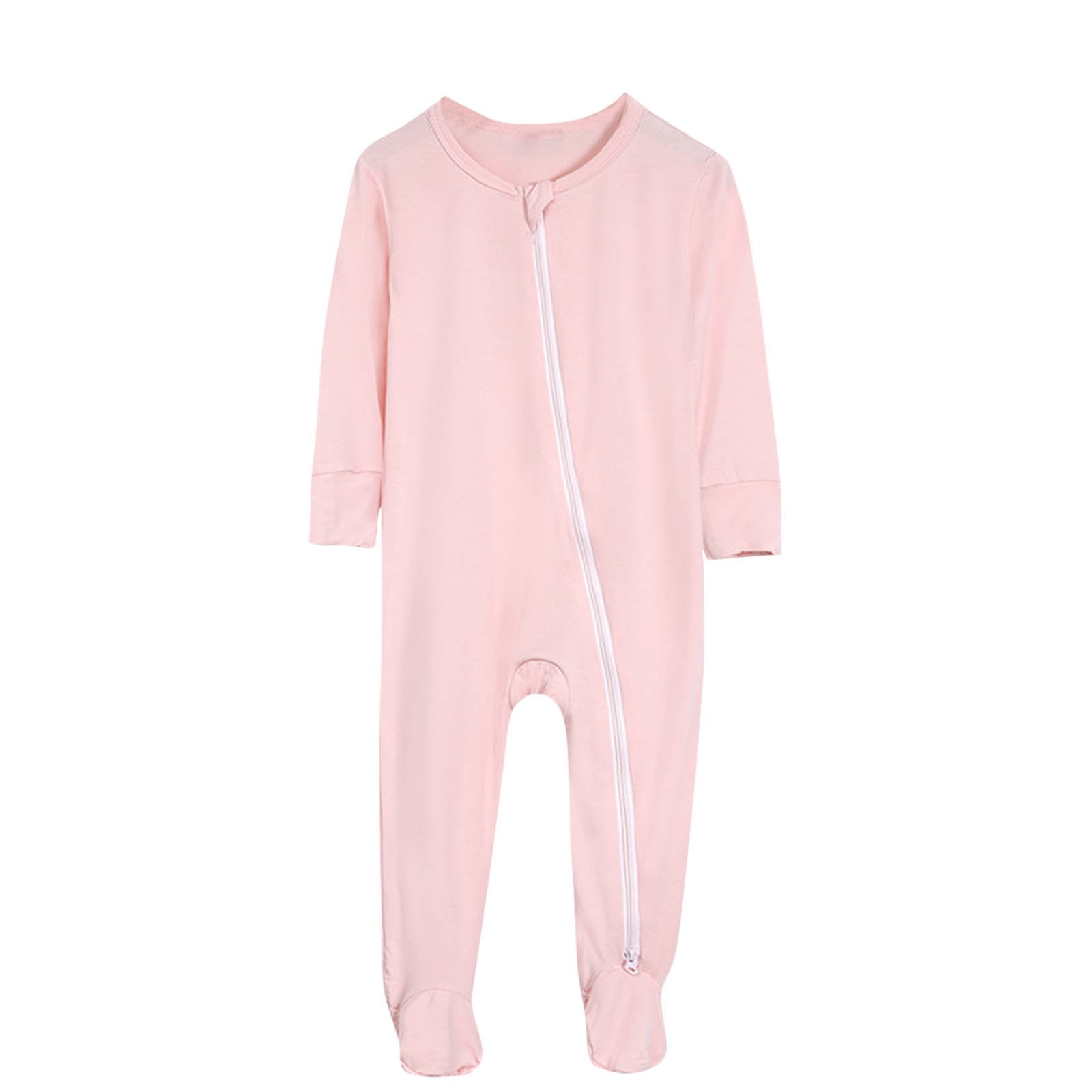 Solid footed pajamas hotsell
