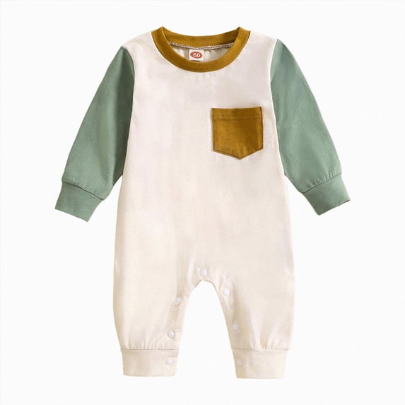 Unisex Baby romper, Long Sleeve Baby Clothes, Baby Footless Jumpsuit,Footless 0-3 Months
