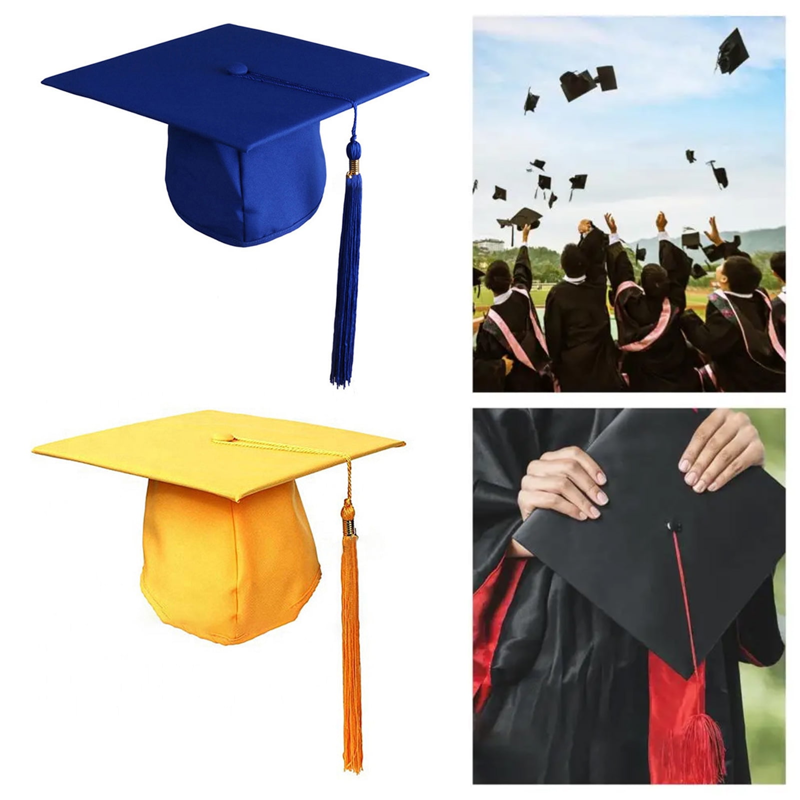 Unisex Bachelor Cap 2023 Tassel Pendant Decoration Solid Color