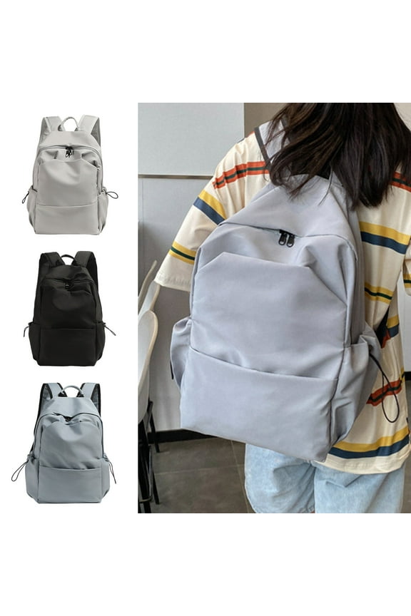 Unisex Backpack Large Capacity Multi-Pocket Nylon Daypack Lightweight Durable for Commuting, Outdoor