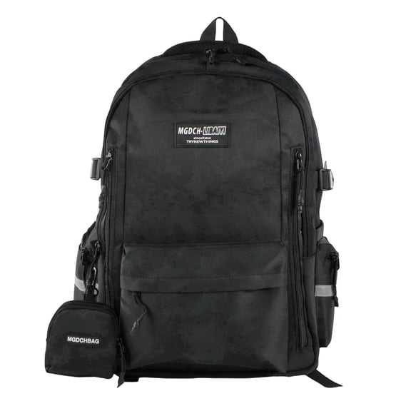 Forest Myth Unisex Backpack, Waterproof Lightweight Daily School Bag, Black