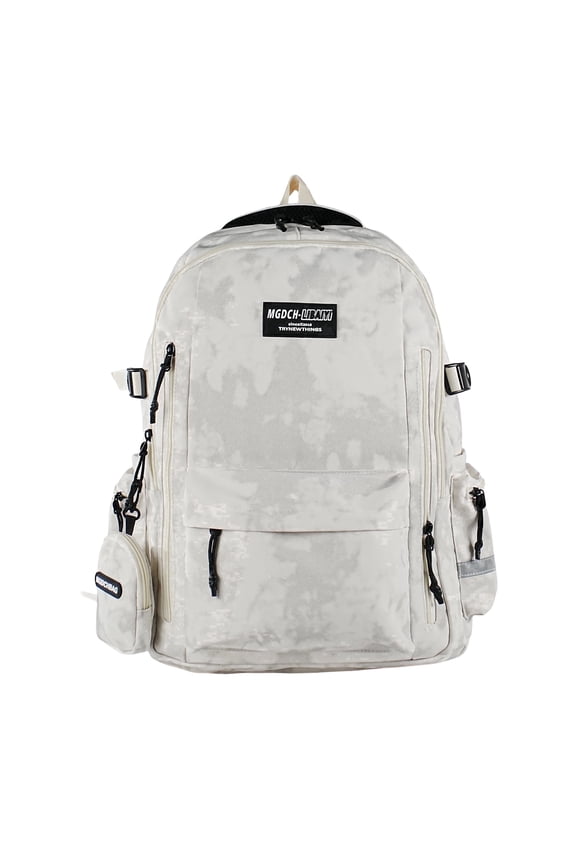 Unisex Backpack, Waterproof Lightweight Daily School Bag, Creamy White