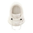 thumbnail image 1 of Unisex Balaclava Winter Face Cover, Fleece Lined Windproof Ski Mask, Full Face Coverage Hood, Cold Weather Neck Gaiter, Adult Snowboard Mask, Cycling Wind Protection - White, 1 of 6