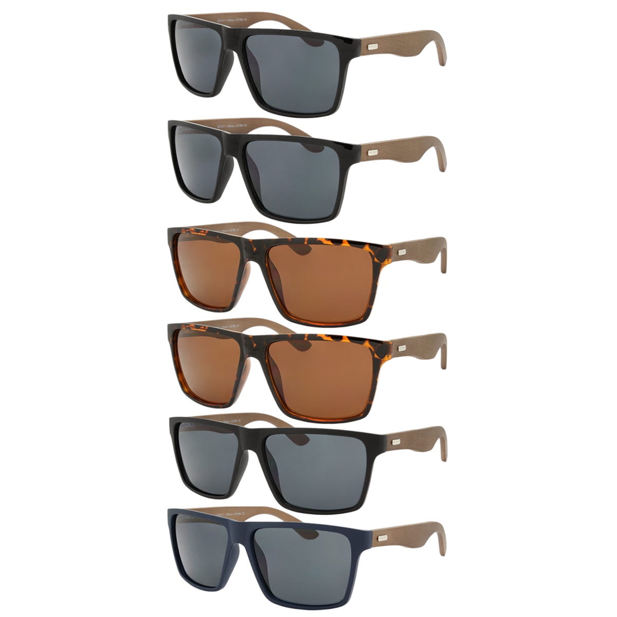Eco-Friendly Bamboo Aviator Sunglasses - Silver and Tan Avion Bamboo Natural Frame – Ecochic Shades main image 2