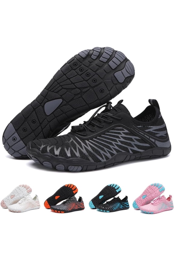Unisex Barefoot Shoes, Wide Toe Zero-Drop Quick-Dry Water Footwear for Hiking, River Crossing, Beach, Pool, Swimming, Running, and Walking