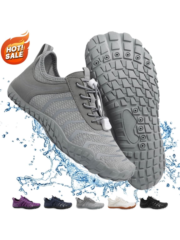 Barefoot Shoes Womens Mens,Wide-Toe Box Hiking Water Shoes, Non-Slip Quick Dry Breathable Barefoot Shoes for Aquatic Sports Hiking Running Beach Swimming Pool Boating