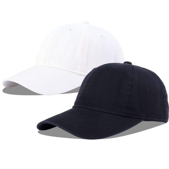 Unisex Baseball Cap 100% Cotton Fits Men Women Washed Denim Adjustable Dad Hat(Denim Blue)