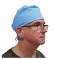 thumbnail image 1 of Unisex Baseball Cap Black Bandage Washable Reuse Polyester Scrub Hat for Women Men, Sky Blue, 1 of 2
