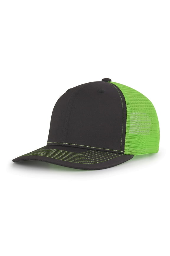Unisex Baseball Cap, Hardtop and Color Blocking Design, Breathable Mesh Panel Snapback Hat, Adjustable Cap for Outdoor Sports, Daily Wear and Casual Style-Green