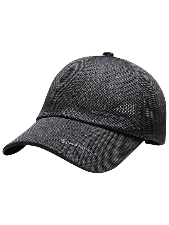 Unisex Baseball Cap Mesh Panel Plain Light Sport Hat Breathable Summer Sun Cap One Size