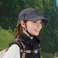 thumbnail image 1 of Unisex Baseball Cap, Summer Sun Hat with Hidden Strap, Breathable Adjustable Hat for Outdoor Hiking, Riding, Beach, Running, Travel, UV Protection Sport Cap-Gray, 1 of 9