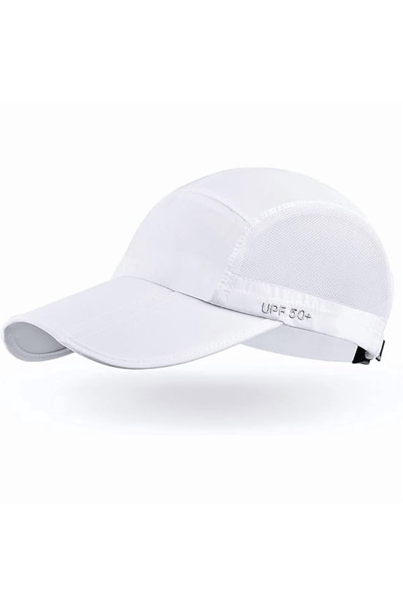 Unisex Baseball Cap UPF 50 Unstructured Hat with Foldable Long Large Bill