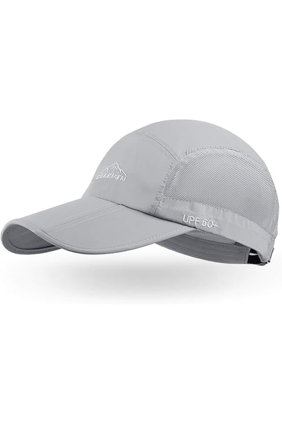 Unisex Baseball Cap UPF 50 Unstructured Hat with Foldable Long Large Bill