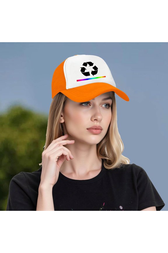 Unisex Baseball Caps Classic Hat with Stylish Pattern Gym Casual Headwear Outdoor Adjustable Sports Visors Orange