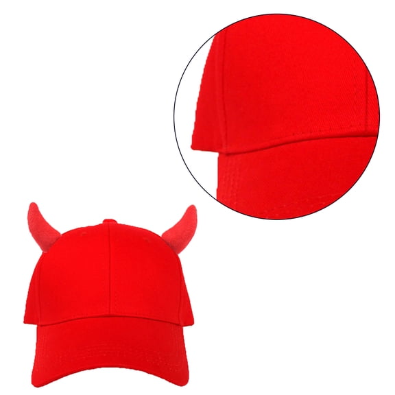 Unisex Baseball Caps Devil Horn Decor Hat for Music Festivals Adult Outdoor Adjustable Cycling Dustproof Hat