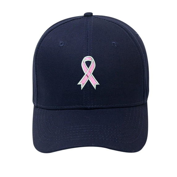 Unisex Baseball Hat CQXIDFH Unisex Baseball Cap, Breathable Trucker Hat, Casual Bucket Headwear, Embroidered Breast Cancer Awareness Adjustable Hat, Fashion Daily Accessories (Navy, One Size)