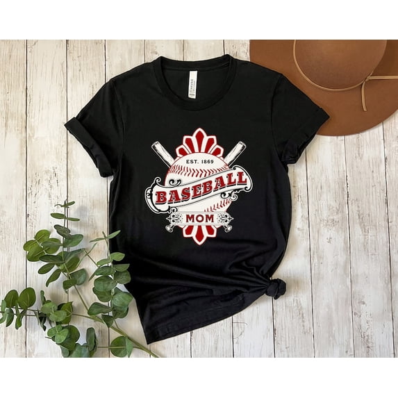 Unisex Baseball Mom Game Time Sports Team T-Shirt Cotton Graphic Tee-All Size S-5Xl