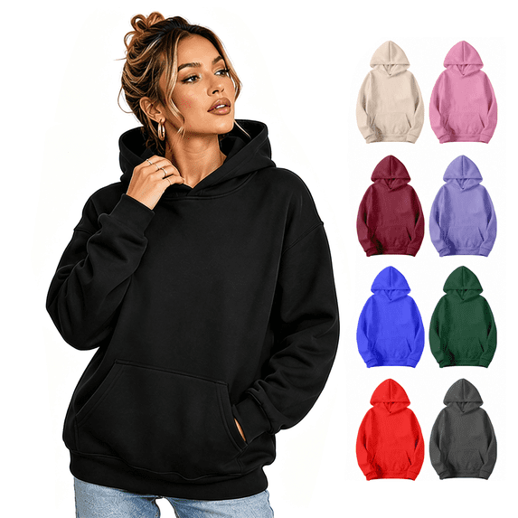 Unisex Basic Hoodie Women Men Oversized Hooded Sweatshirt Casual Fall Outfits