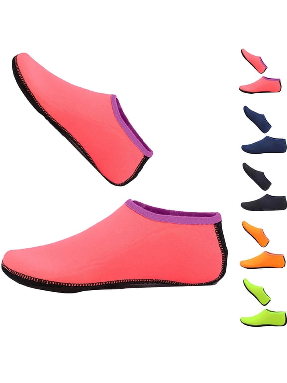 Unisex Beach Swim Socks for Men Women Non-Slip Soft Ankle Socks for Boarding Climbing Hiking Snorkeling Diving Aqua Socks Sizes S-XXL 1Pair