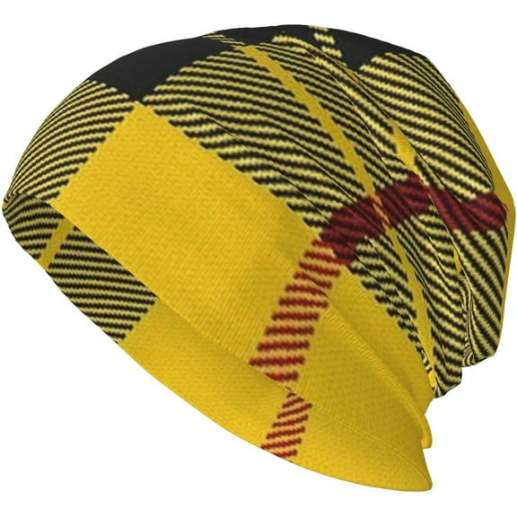 Unisex Beanie Hat Scottish Tartan Plaid Warm Knit Hat for Adult