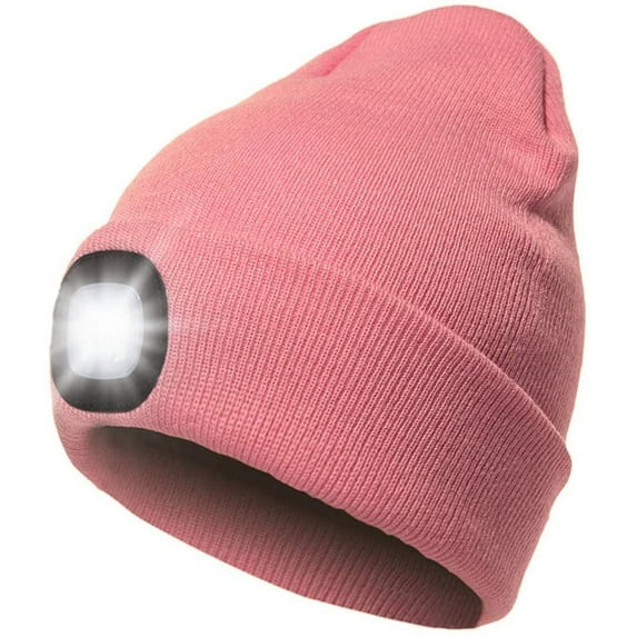 Unisex Beanie Hat with Light, USB Rechargeable LED Headlamp Beanie, Gifts for Dad Father Men Husband Warm Knitted Cap