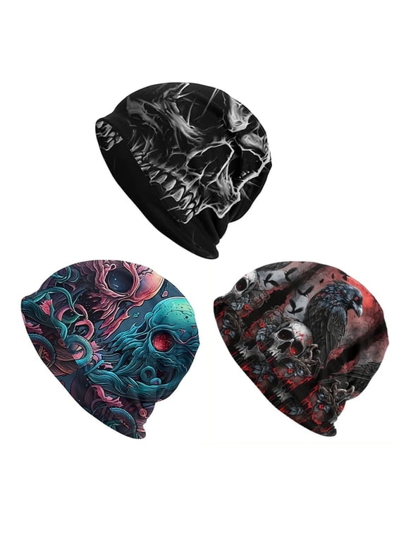 Unisex Beanie Hats for Men Women Slouchy Beanie Hip-Hop Caps Lighweight Soft Skull Chemo Caps for Headwear Accessories