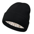 thumbnail image 1 of Unisex Beanie Hats for Men Women Winter Knit Beanies Black Free, 1 of 3