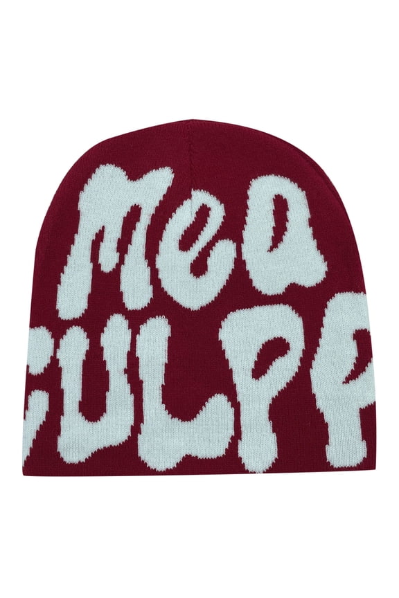 Unisex Beanie Letter Print Hop Style Winter Warm Knit Cap Hat