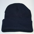 thumbnail image 1 of Unisex Beanie Winter Knitted Cuffed Soft Warm Hat for Men/Women Outdoor Warm Thermal Knitted Hat Stocking Caps Soft Fisherman Winter Hat QURATIDark Blue One Size, 1 of 2