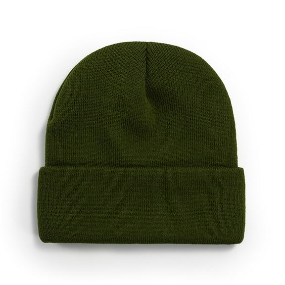 Unisex Beanie for Men and Women Knit Hat Winter Beanies Army Green One Size