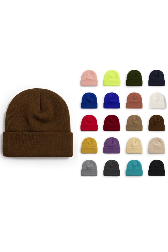 Unisex Beanie for Men and Women Knit Hat Winter Beanies Coffee One Size