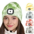 thumbnail image 1 of Unisex Beanie with Light, USB Rechargeable LED Headlamp Beanie, Warm Knitted Hat for Men Women, 1 of 9