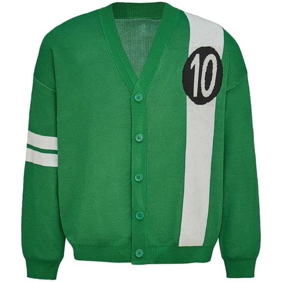 Unisex Ben Tennyson Knitted Cardigan Sweater Adult Jacket Top Sweater Clothing